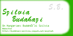 szilvia budahazi business card